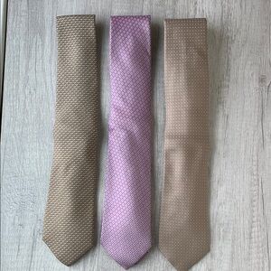 3 Michael Kors Tan and Pink Ties Elegant Accessories